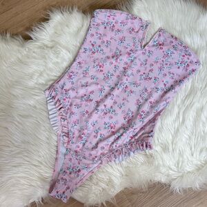 Westfade Summer Ditzy Floral Bandeau One Piece Swimsuit Ruffle